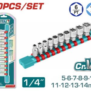 JEUX DE DOUILLES 1/4 10PCS THT1411023 TOTAL