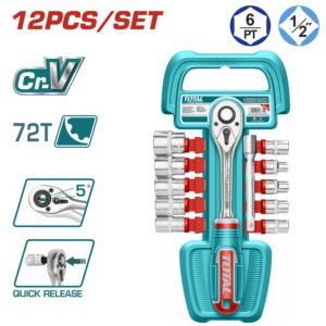 JEUX DE DOUILLES 3/8 12PS THT381121 TOTAL