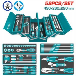 CAISSE A OUTILS 59PCS THTCS12591 TOTAL